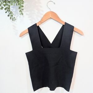 House of Harlow 1960 Black Bustier Crop Tank Top